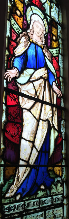 Immaculate Conception stained glass window
